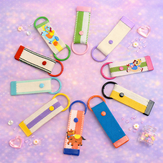 Short canvas keychain